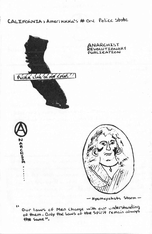 CALTFOKNTA > Ameri kikals # 0z Police Stoke NARCHLIST EVOLUTIONART PuALICATION ,m:o”l@ — Hyemegehsts Shorm — “ Our lows cf Men Chongt with ouc sadecskanding of #ham . Only +he Lowis of e SPicit femain alweys the Seme .